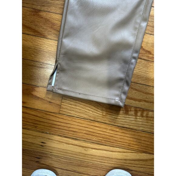 Good American “Better Than Leather” Good Boy Faux Leather Pants Sleek High-Rise - Picture 3 of 9